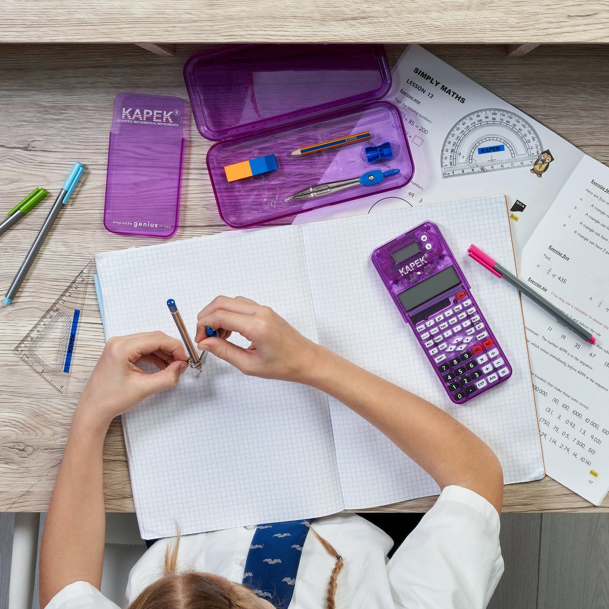 KAPEK Mathematics Set - Purple - KAPEK.net