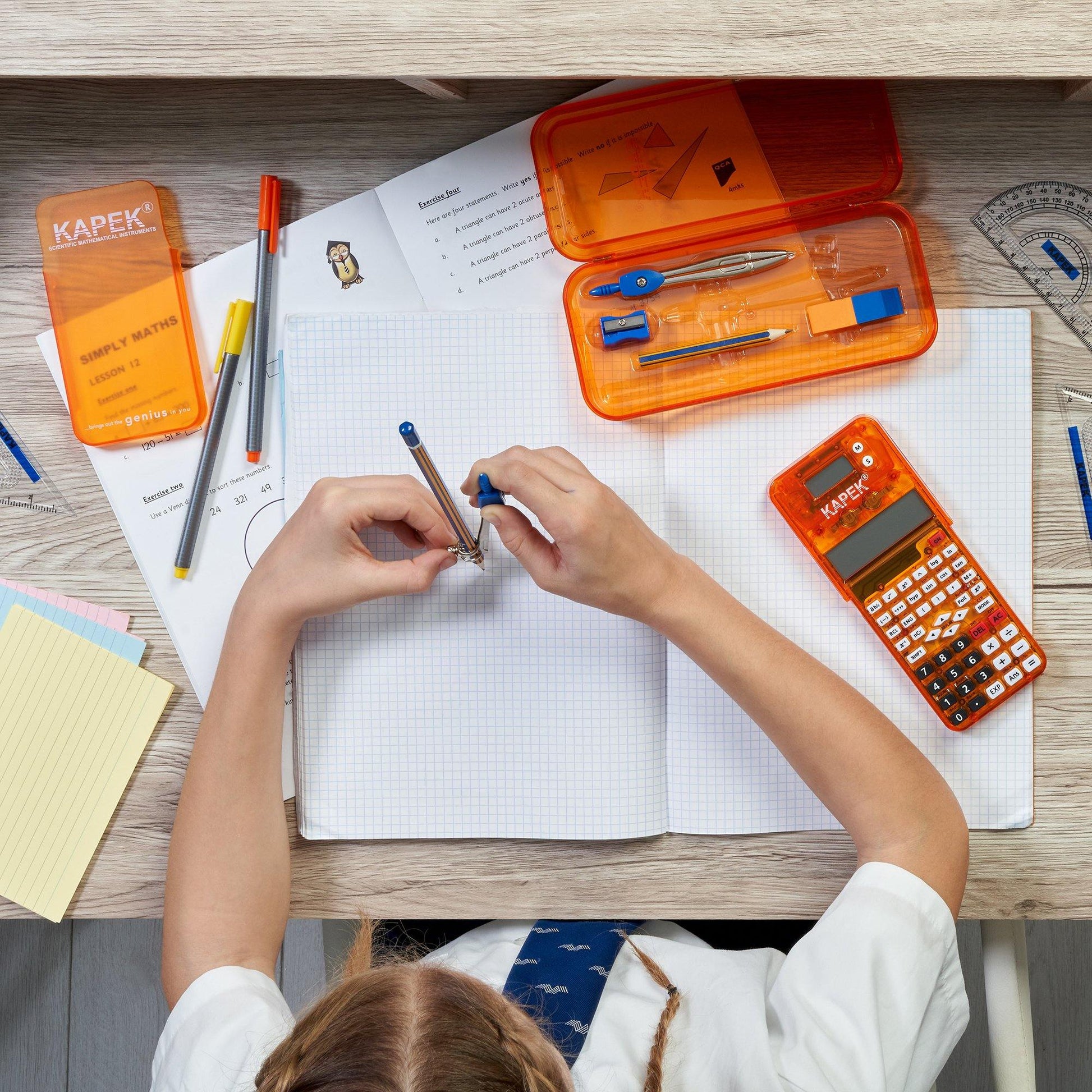 KAPEK Mathematics Set - Orange - KAPEK.net